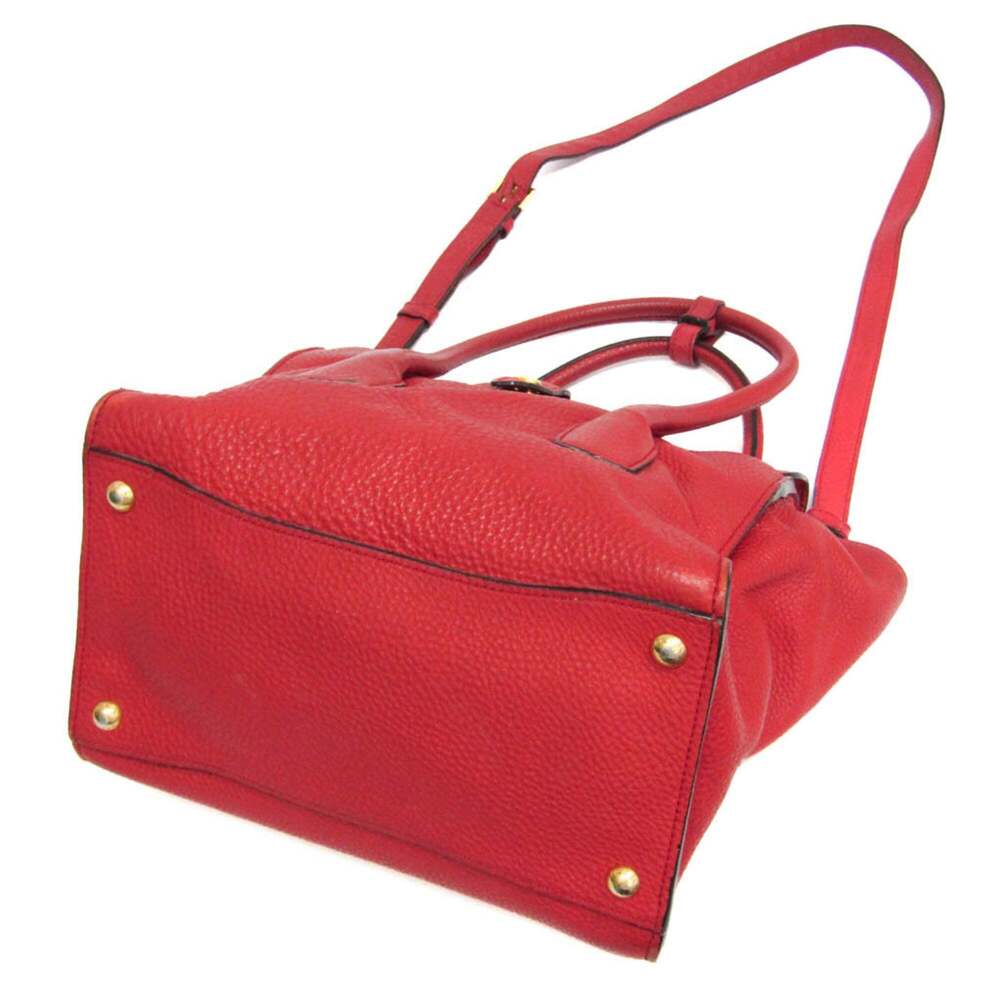 PRADA Red Leather Shoulder Bag - Picture 3 of 16